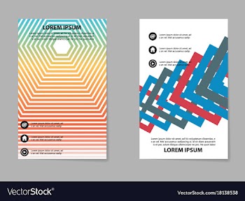 Abstract business template set brochure layout vector image