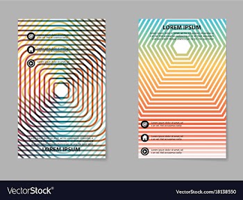 Abstract business template set brochure layout vector image
