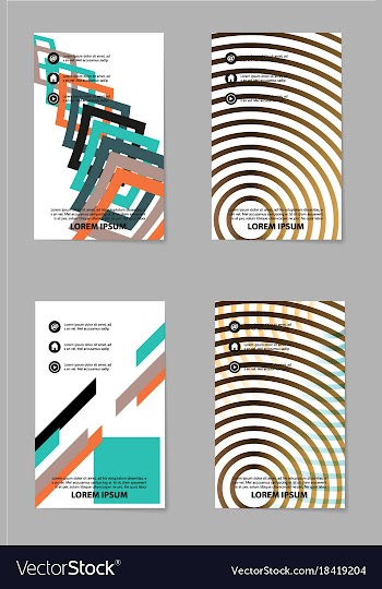Abstract business template set brochure layout vector image