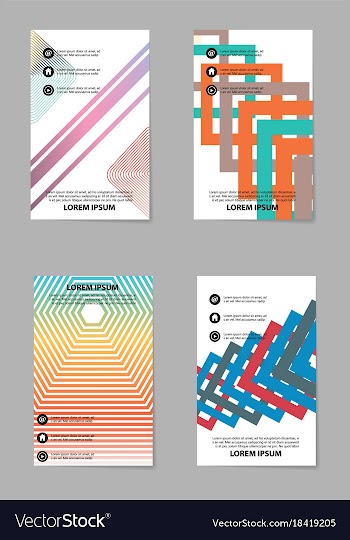 Abstract business template set brochure layout vector image