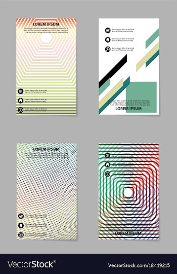 Abstract business template set brochure layout vector image
