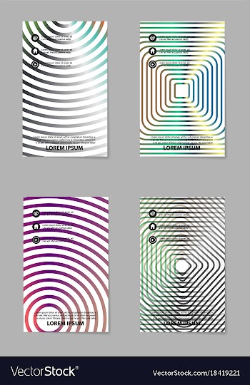 Abstract business template set brochure layout vector image