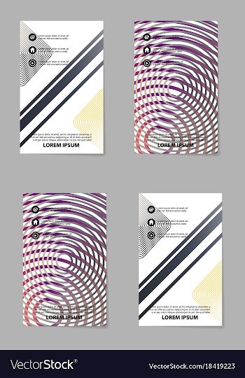Abstract business template set brochure layout vector image