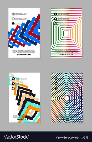 Abstract business template set brochure layout vector image