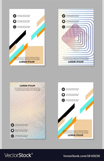 Abstract business template set brochure layout vector image