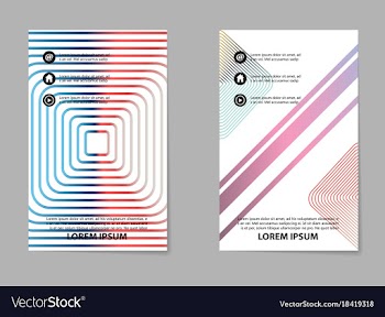Abstract business template set brochure layout vector image