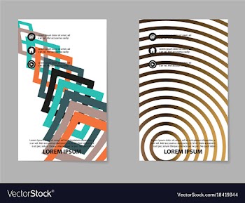 Abstract business template set brochure layout vector image