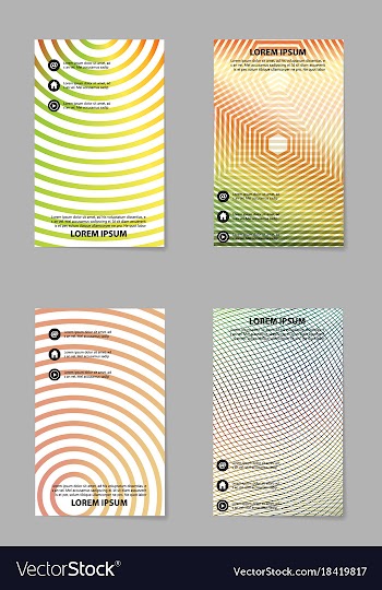 Abstract business template set brochure layout vector image