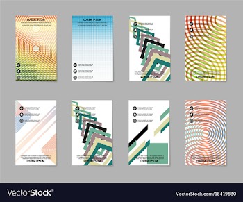 Abstract business template set brochure layout vector image