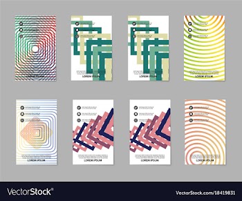 Abstract business template set brochure layout vector image