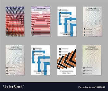 Abstract business template set brochure layout vector image