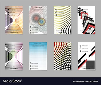 Abstract business template set brochure layout vector image
