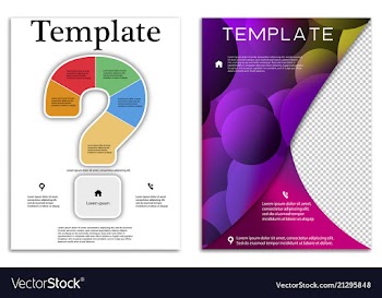 Abstract business template set brochure layout vector image