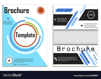 Abstract business template set brochure layout vector image