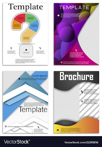 Abstract business template set brochure layout vector image