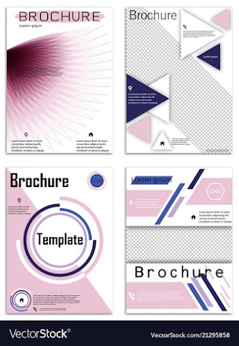 Abstract business template set brochure layout vector image