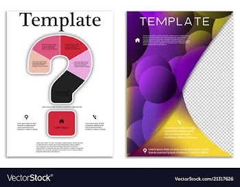 Abstract business template set brochure layout vector image