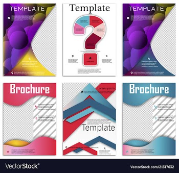 Abstract business template set brochure layout vector image