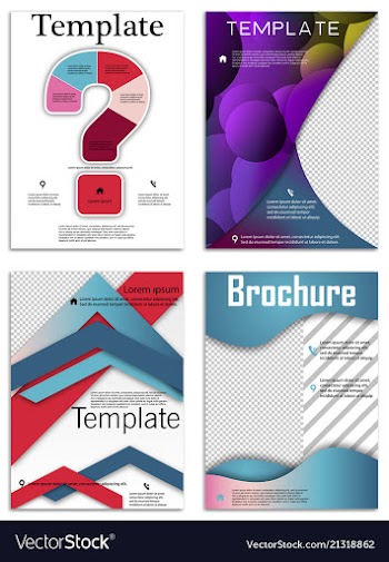 Abstract business template set brochure layout vector image