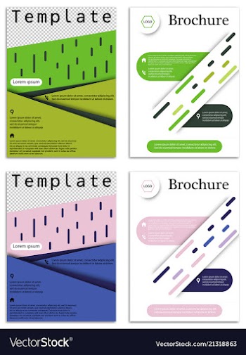 Abstract business template set brochure layout vector image