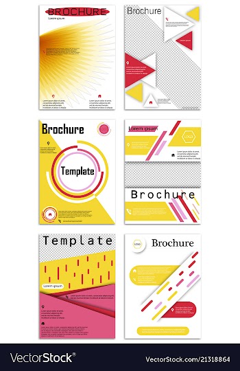Abstract business template set brochure layout vector image