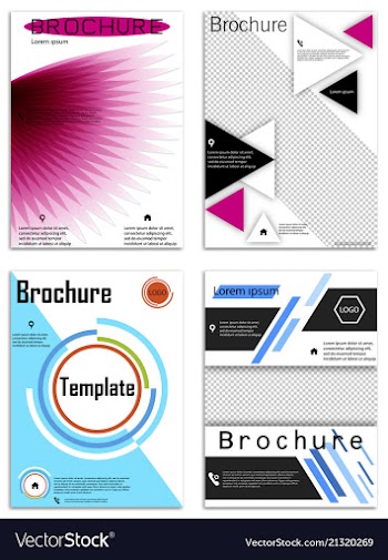 Abstract business template set brochure layout vector image
