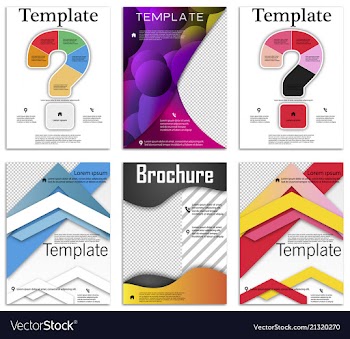 Abstract business template set brochure layout vector image