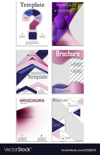 Abstract business template set brochure layout vector image