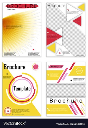 Abstract business template set brochure layout vector image