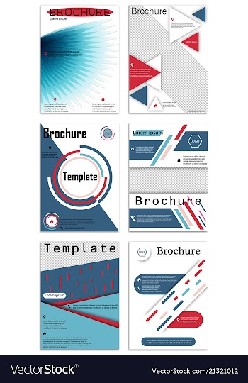 Abstract business template set brochure layout vector image