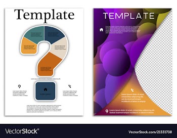 Abstract business template set brochure layout vector image