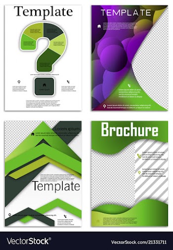 Abstract business template set brochure layout vector image