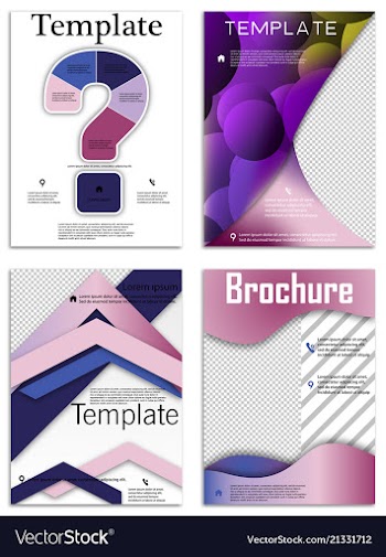 Abstract business template set brochure layout vector image