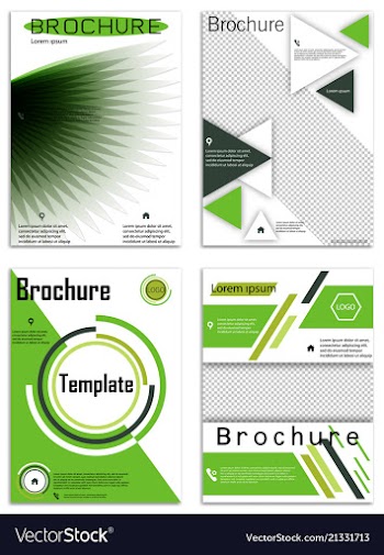 Abstract business template set brochure layout vector image