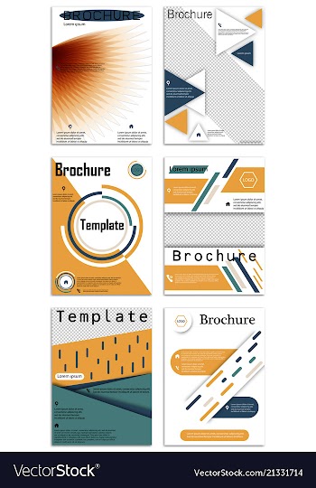 Abstract business template set brochure layout vector image