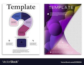 Abstract business template set brochure layout vector image