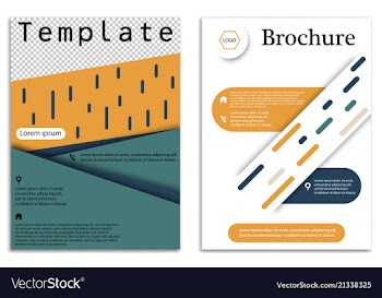 Abstract business template set brochure layout vector image