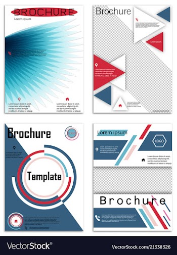 Abstract business template set brochure layout vector image