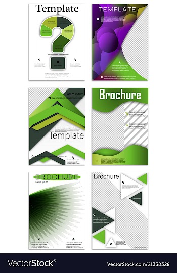 Abstract business template set brochure layout vector image