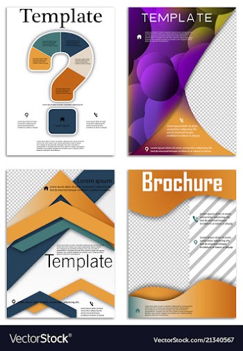 Abstract business template set brochure layout vector image
