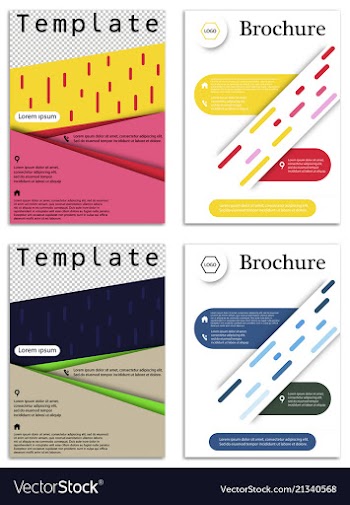 Abstract business template set brochure layout vector image