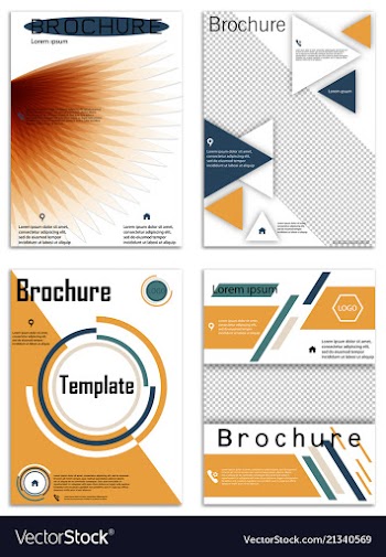Abstract business template set brochure layout vector image