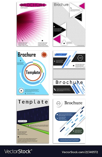Abstract business template set brochure layout vector image