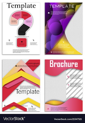 Abstract business template set brochure layout vector image