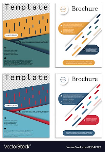 Abstract business template set brochure layout vector image