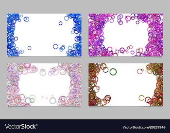 Abstract card background template set with vector image