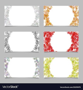 Abstract card background template set with vector image