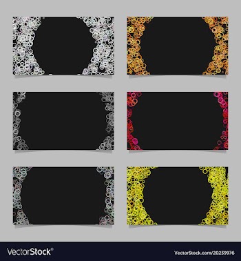 Abstract card background template set with vector image
