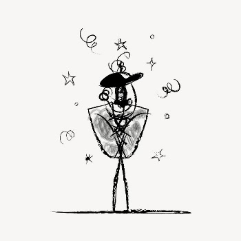 Abstract cartoon character sticker, fashion | Free PSD Illustration - rawpixel