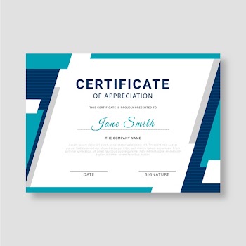 Abstract certificate template concept Free Vector